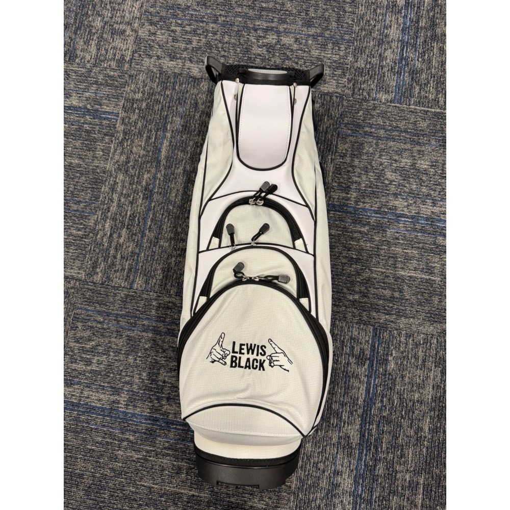 Lewis Black Pinehurst CFF 25th Anniversary Golf Cart Bag 14-Way White Black